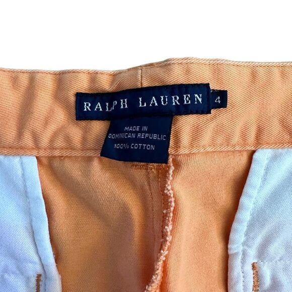 Ralph Lauren ~ Orange Chino Shorts ~ size 4 - Picture 3 of 10
